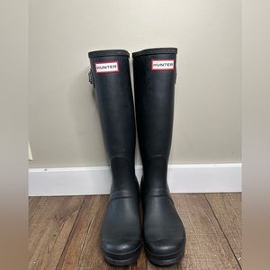 Hunter Original Tall Boot Black Matte Size 7 Women’s